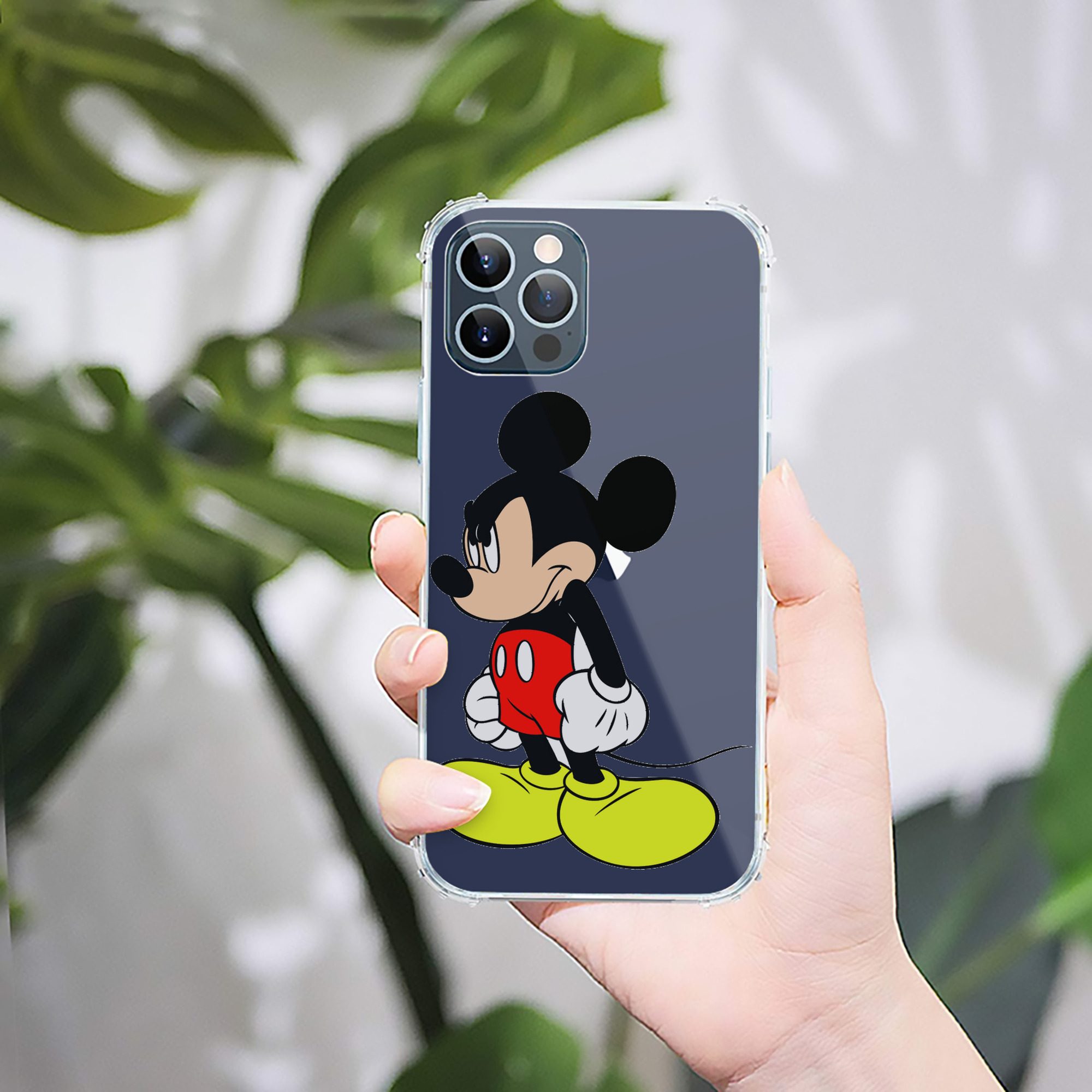 （画像用） ミッキーマウス Mickey Mouse 【iPhone 12シリーズ対応】透明スマホケース（クリアソフトケース）